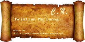 Christian Marianna névjegykártya